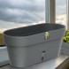 Овальний горщик для квітів з автополиванням «LATINA WINDOW BOX» 17*39,5см, 6,7л Антрацит (DRKJ)