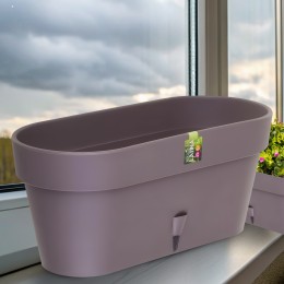 Овальний горщик для квітів з автополиванням «LATINA WINDOW BOX» 17*39,5см, 6,7л Шаде (DRKJ)
