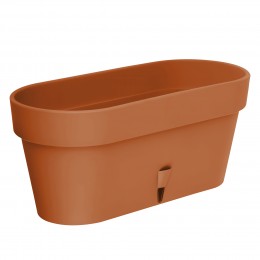 Овальний горщик для квітів з автополиванням «LATINA WINDOW BOX» 17*39,5см, 6,7л Теракот (DRKJ)