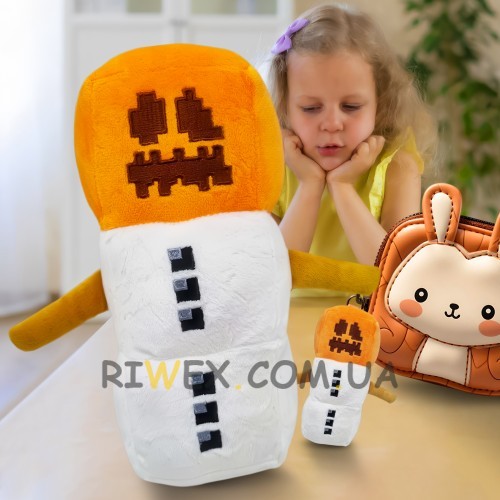 Дитяча м'яка іграшка-брелок фігурка з гри Minecraft Сніжний голем (AX)