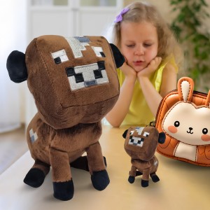 Дитяча м'яка іграшка-брелок фігурка з гри Minecraft Корова (AX)