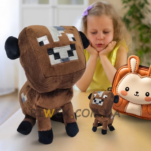 Дитяча м'яка іграшка-брелок фігурка з гри Minecraft Корова (AX)