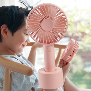 Портативний компактний вентилятор на 3 швидкості MiniFan USB Рожевий