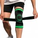 Эластичный спортивный наколенник Knee Support WN-26, размер XXL, черный с зеленым (205)