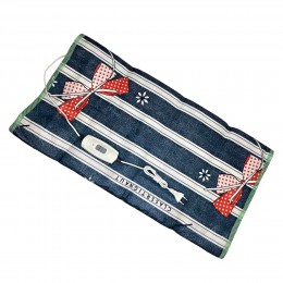 Полуторне мережеве зігріваюче електропростирадло, 2 режими LUX 75x160 см 220V Темний в полоску (AVRM)