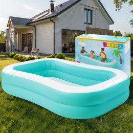 Дитячий надувний басейн Intex 57181 229х147х46см 519 л Бірюзовий