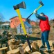 Портативна садова сокира з пластиковою ручкою для обробки деревини 1773 800 г. (JS)