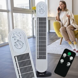 Мощный напольный вентилятор Zepline ZP-138 500 Вт, 3 скорости, Белый (238)