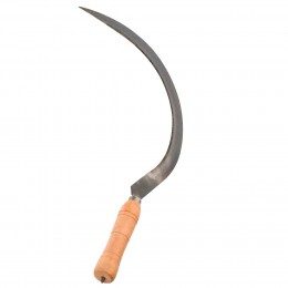 Сплошной ручной серп зубчатый с круглой деревянной ручкой 1700 35см (JS)