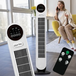 Мощный напольный вентилятор Zepline ZP-139 500 Вт, 3 скорости, Белый с черным (238)