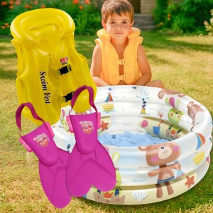 Детский набор «Маленький спасатель» (бассейн, жилет, ласты)