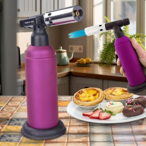 Газовая горелка BUTANE TORCH BS-850/1907 с пьезоподжиганием, карамелизатор, Фиолетовый (JS)