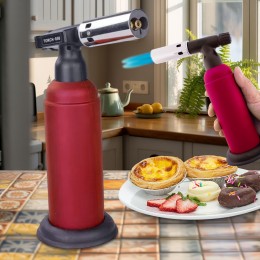 Газовий пальник BUTANE TORCH BS-850/1907 з п’єзозапалюванням, карамелізатор, Червоний (JS)