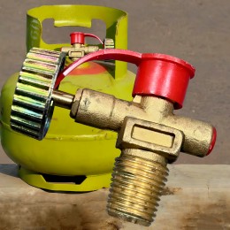 Латунный портативный туристический газовый кран-переходник для польских баллонов 1764 (JS)