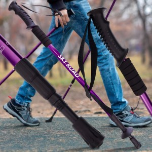 Трекінгова телескопічна палиця для скандинавської ходьби ENERGIA Фіолетовий