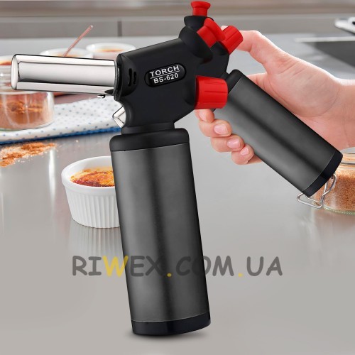 Кухонний компактний ефективний газовий пальник-карамелізатор BURNING TORCH BS-620/1433 Чорний (JS)
