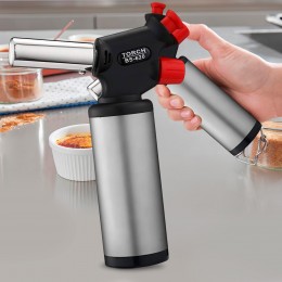 Кухонний компактний ефективний газовий пальник-карамелізатор BURNING TORCH BS-620/1433 Срібний (JS)