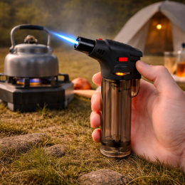 Компактний газовий пальник з п'єзозапалом регулятором потужності ULTIMATE 1608 Чорний (JS)