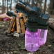 Маленькая портативная газовая горелка с пьезоподжигом и заглушкой JETLIGHTER 1610 Фиолетовая (JS)