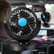 Портативный автомобильный вентилятор от прикуривателя с поворотной конструкцией F15 12В Черный (4409)