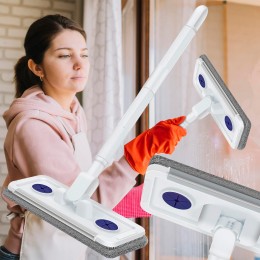 Телескопическая компактная многофункциональная плоская мини-швабра Face Towel Mop (205)