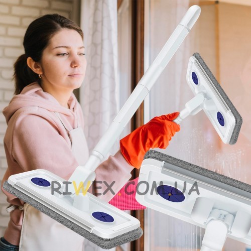 Телескопическая компактная многофункциональная плоская мини-швабра Face Towel Mop (205)