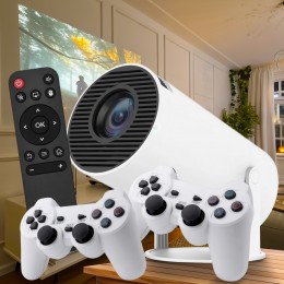 Игровой мульти-проектор P30 MAX с джойстиками + пульт управления Белый (205)