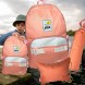 Детский школьный рюкзак 5057 с брелоком лабуба и наполнением 5 в 1 (пенал, шопер, сумочка для мелочей) Розовый
