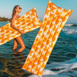 Пляжный надувной матрас Intex 59712 «Мозаика» (183×69 см), Оранжевый