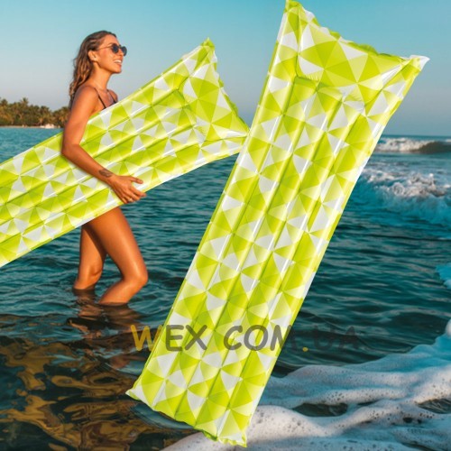 Пляжный надувной матрас Intex 59712 «Мозаика» (183×69 см), Салатовый