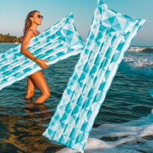 Пляжный надувной матрас Intex 59712 «Мозаика» (183×69 см), Голубой