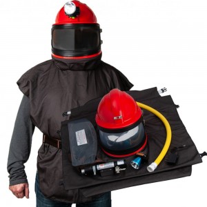 Шолом для піскоструменевих робіт HY-02A и HY-02B з системою вентиляції 1801(JS)