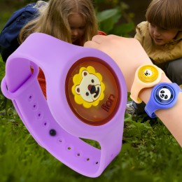 Антимоскітний браслет у вигляді наручного годинника з капсулою та підсвіткою P1 (капсула не обирається) Фіолетовий