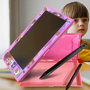 Шкільний планшет для малювання з пеналом для ручок Bai Bian BB218 LCD Рожевий (AX)
