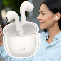 Беспроводные компактные наушники с Bluetooth 5.3 соединением и двойным микрофоном XO TWS G16 ENC Белый (AX)