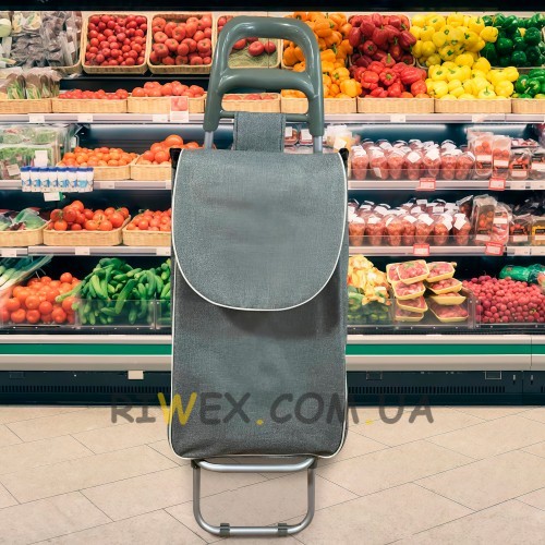 Портативна універсальна господарська сумка для продуктів на колесах Laundry 33 л Сірий (YAB)