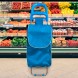 Портативна універсальна господарська сумка для продуктів на колесах Laundry 33 л Блакитний (YAB)