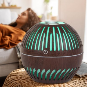 Зволожувач повітря, ароматизптор Ultrasonic GX-2078 з LED-підсвіткою, USB, 400 мл, Темне дерево (YAB)