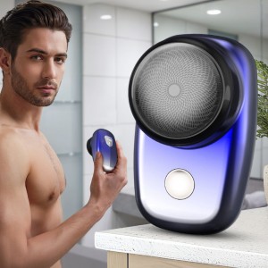 Бритва мініатюрна Brawless MINI 76-9/HX-709  бездротова, акумуляторна, USB-зарядка, Синій градієнт (YAB)
