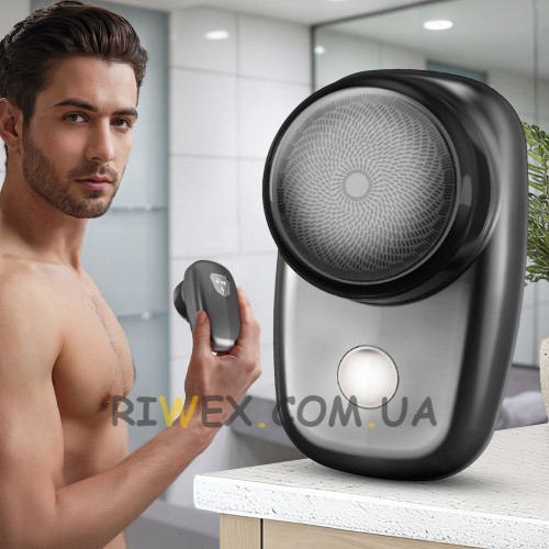 Бритва мініатюрна Brawless MINI 76-9/HX-709  бездротова, акумуляторна, USB-зарядка, Сірий (YAB)