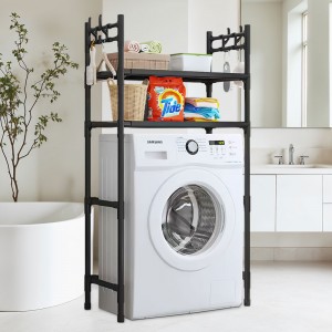 Полиця-стелаж  Washing Machine 1018 на 2 полиці 146,5*63,5*26 см, Чорний (AMN) 