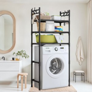 Полиця-стелаж  Washing Machine 1017 на 3 полиці 169*63,5*26 см, Чорний (AMN) 