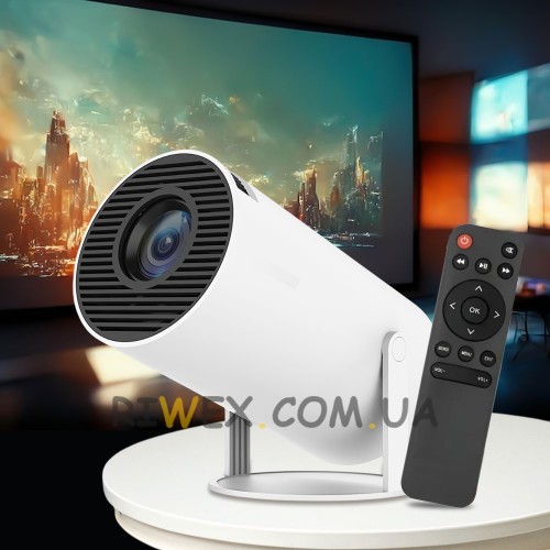 Портативний смарт-проєктор LCD Wi-Fi/HDMI Ultra HD, Білий (YAB)