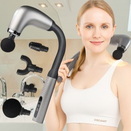 Аккумуляторный массажер для тела Deep Massage 1010 для глубокого расслабления мышц, Серый (AMN)