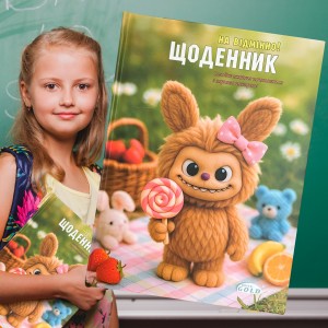 Дитячий шкільний щоденник для записів на 48 листів Brisk GOLD 72055 Лабубу на пікніку