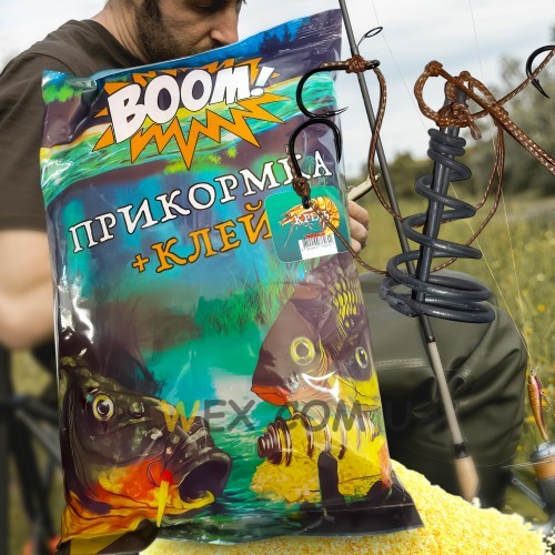Підгодовування для риби прикормка BOOM клей 900г Кріль