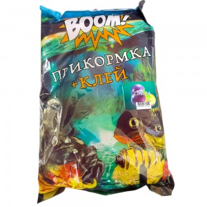 Прикормка для рыбы прикормка BOOM клей 900г Слива