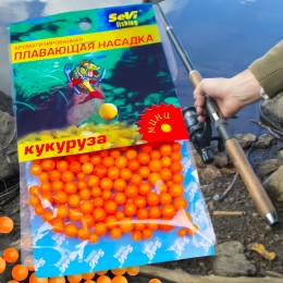 Рибацька ароматизована плавуча насадка з пінопласту SEVI Fishing Кукурудза