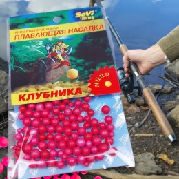 Рибацька ароматизована плавуча насадка з пінопласту SEVI Fishing Полуниця
