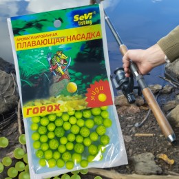 Рибацька ароматизована плавуча насадка з пінопласту SEVI Fishing Горох